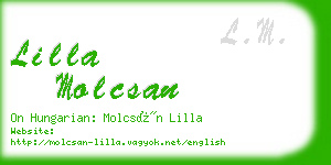 lilla molcsan business card